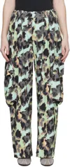Collina Strada Multicolor Pleated Cargo Pants In Multi