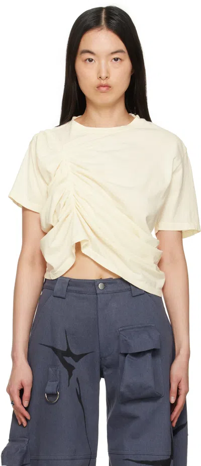 Collina Strada Off-white Amaryllis T-shirt In Ivory