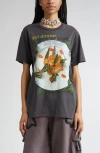 Collina Strada Oversize Organic Cotton Graphic T-shirt In Gray