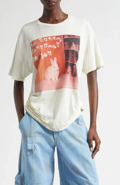 Collina Strada Oversize Organic Cotton Graphic T-shirt In White