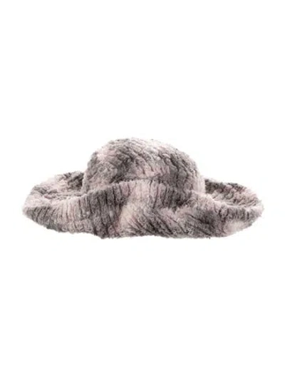 Pre-owned Collina Strada Pattern Print Hat In Gray