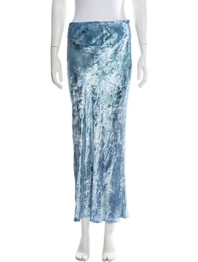 Pre-owned Collina Strada Patterned Long Skirt In Blue