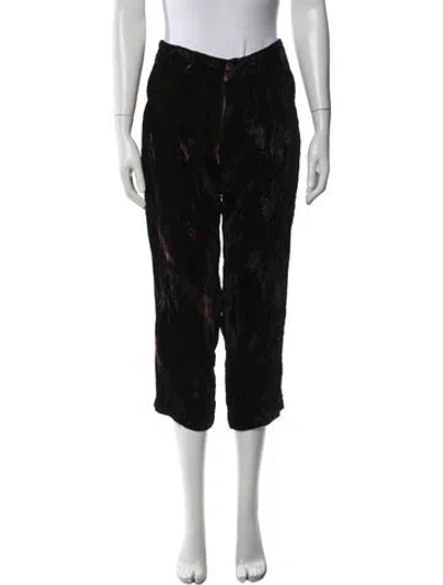 Pre-owned Collina Strada Patterned Straight Leg Pants In Black