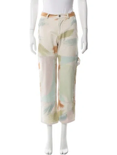 Pre-owned Collina Strada Patterned Wide Leg Pants W/ Tags In Blue