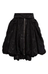 Collina Strada Pillow Jacquard Hooded Coat In Black