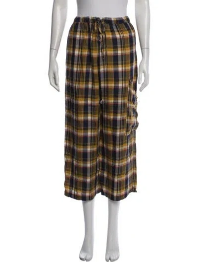 Pre-owned Collina Strada Plaid Print Pajamas In Multicolor