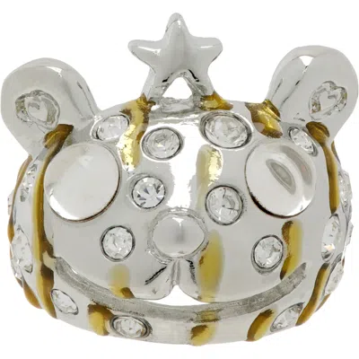 Collina Strada Princess Bear Ring In Gold Stripe Freckles