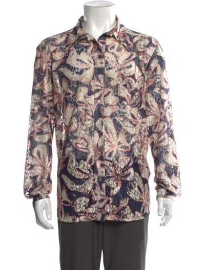 Pre-owned Collina Strada Printed Long Sleeve Shirt In Multi