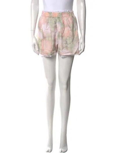 Pre-owned Collina Strada Printed Mini Shorts In Yellow