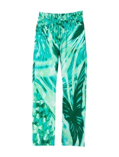 Pre-owned Collina Strada Printed Straight Leg Pants In Multi