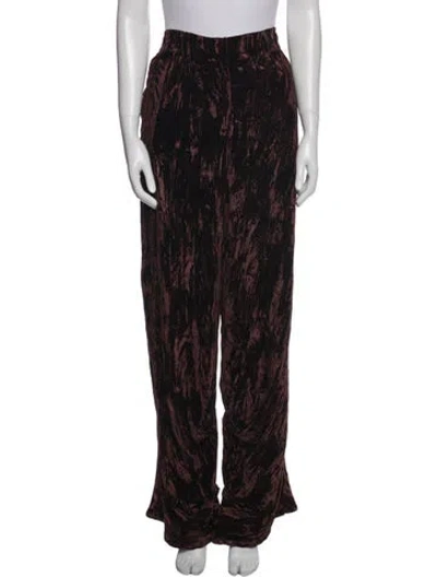 Pre-owned Collina Strada Printed Wide Leg Pants In Blue