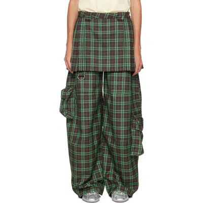 Collina Strada Purple & Green Lawn Skirt Cargo Pants