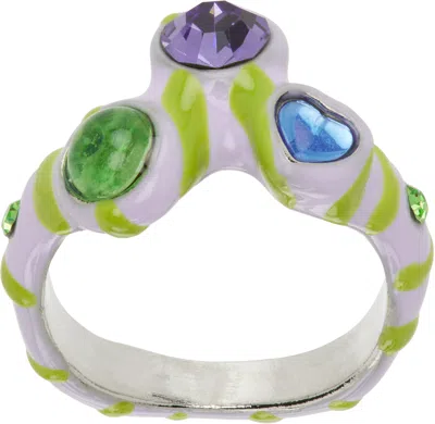 Collina Strada Purple Florence Ring In Grape Stripe
