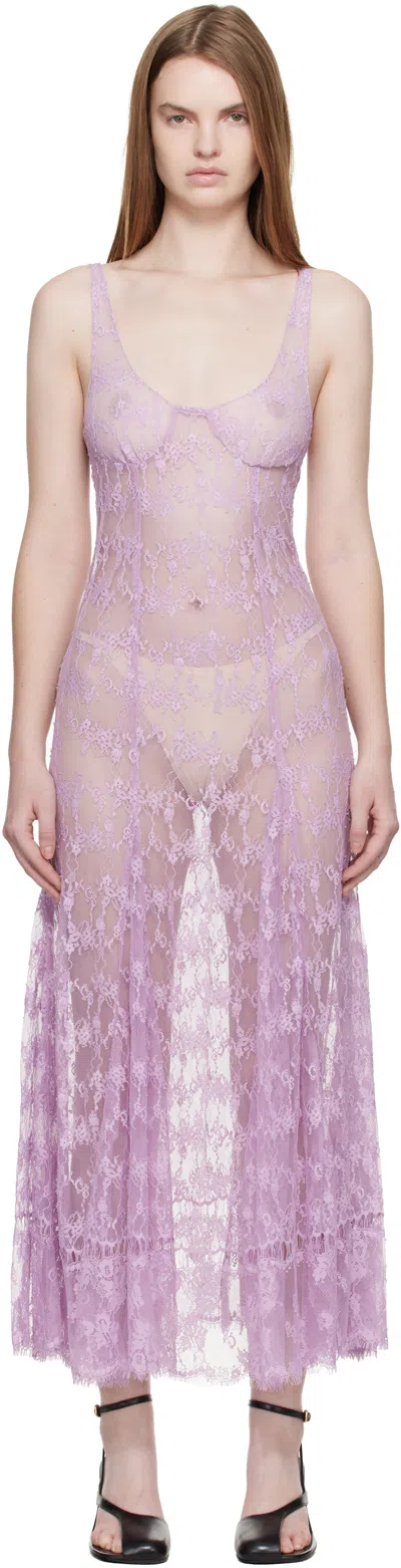 Collina Strada Purple Pamela Midi Dress