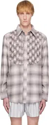 Collina Strada Purple Tuxedo Button Up Shirt