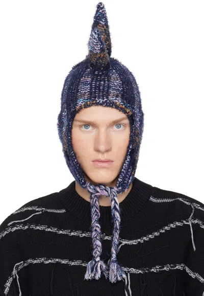 Collina Strada Purple Vitelli Edition Spiky Beanie In Vitelli Purple Plaid