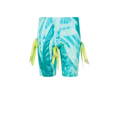 Collina Strada Cycling Shorts With Ribbon In Bleu