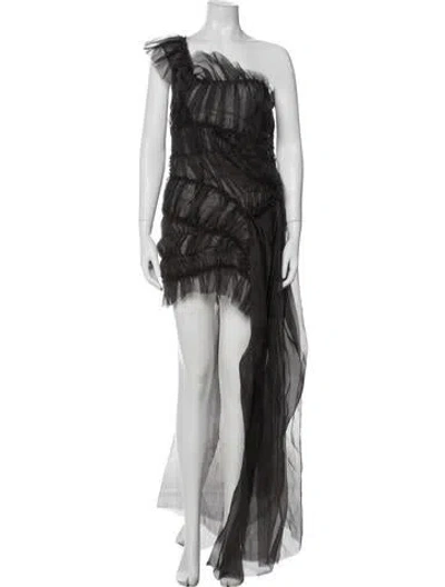 Pre-owned Collina Strada Silk Mini Dress W/ Tags In Grey