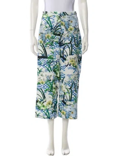 Pre-owned Collina Strada Silk Wide Leg Pants In Blue