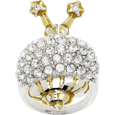 Collina Strada Snail Ring In Gold Stripe