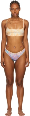 Collina Strada Ssense Exclusive Beige Recycled Nylon Bikini In Peach Sistine/star F
