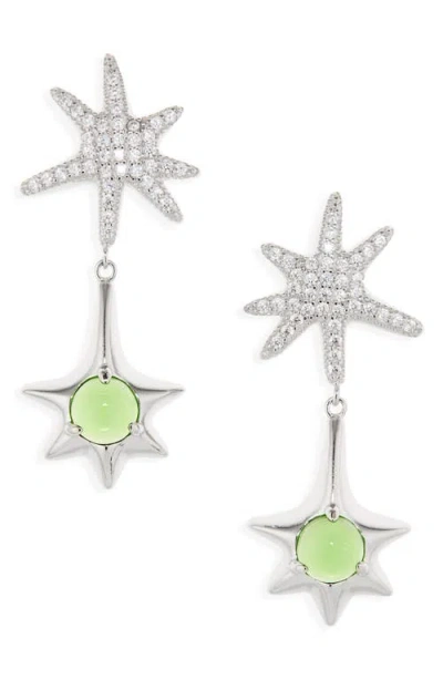 Collina Strada Star Drop Earrings In Metallic