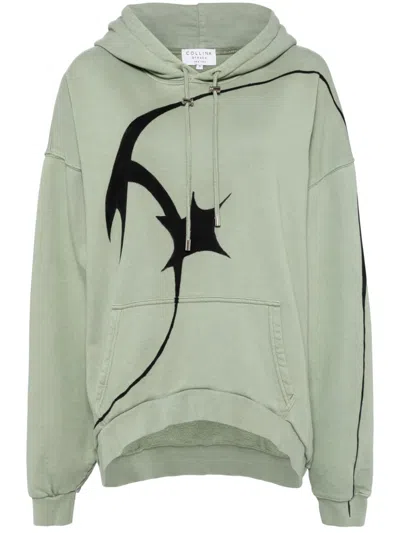 Collina Strada Graphic Print Hoodie In Green