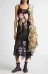 Collina Strada Black Anemone Midi Dress In Black