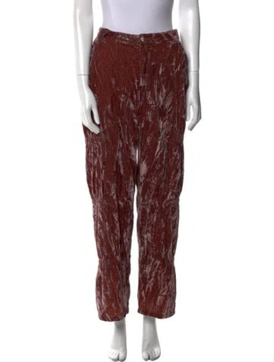 Pre-owned Collina Strada Straight Leg Pants In Brown