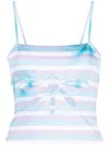 Collina Strada Stripe-detail Tank Top In Blue