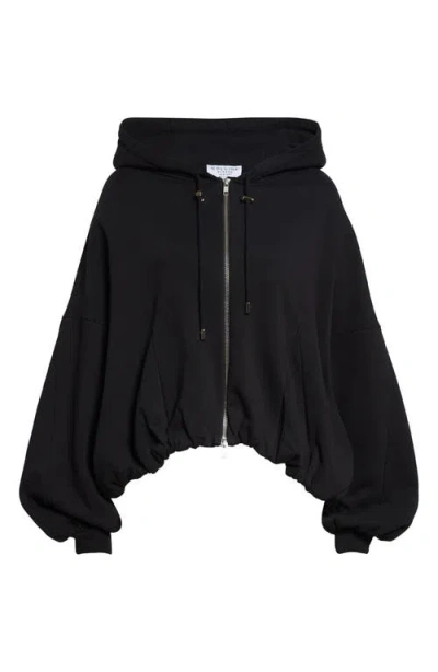 Collina Strada Tie Dye Fleece Zip-up Hoodie In Black