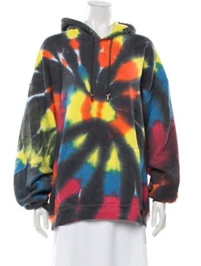 Pre-owned Collina Strada Tie-dye Print Crew Neck Hoodie In Grey