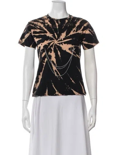 Pre-owned Collina Strada Tie-dye Print Crew Neck T-shirt In Gold