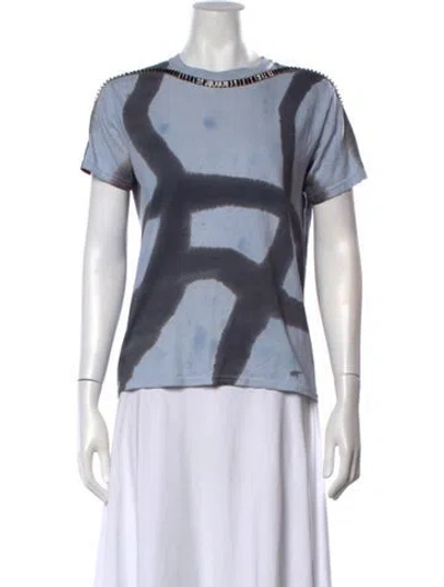 Pre-owned Collina Strada Tie-dye Print Crew Neck T-shirt In Grey