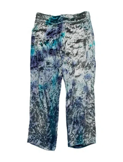 Pre-owned Collina Strada Tie-dye Print Wide Leg Pants In Blue