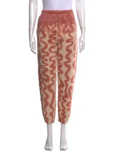 Pre-owned Collina Strada Tie-dye Print Wide Leg Pants In Pink