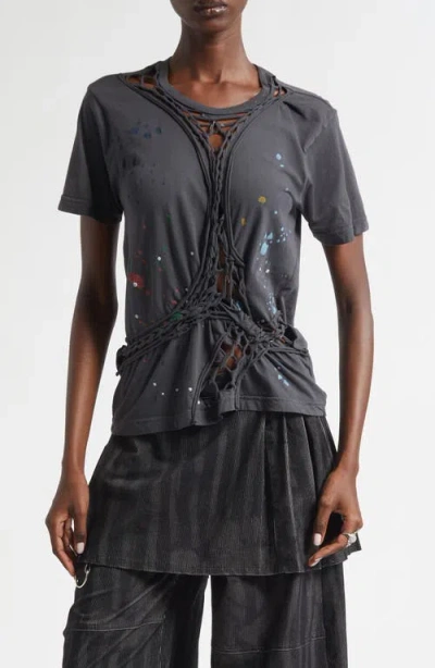 Collina Strada Tosh Paint Splatter T-shirt In Gray
