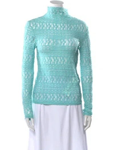 Pre-owned Collina Strada Turtleneck Long Sleeve Sweatshirt In Blue