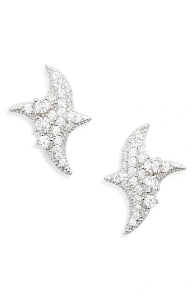 Collina Strada Twister Drop Earrings In Crystal Clear