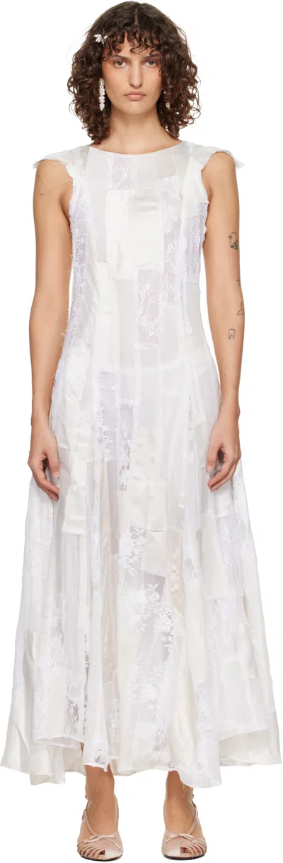Collina Strada White Deadstock Primrose Maxi Dress