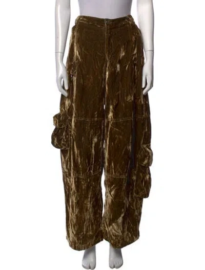 Pre-owned Collina Strada Wide Leg Pants In Brown