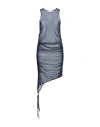 Collina Strada Woman Mini Dress Blue Size S Nylon, Elastane In Navy
