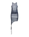 Collina Strada Woman Mini Dress Blue Size S Nylon, Elastane In Blue
