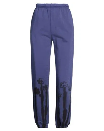 Collina Strada Woman Pants Navy Size M Cotton In Blue