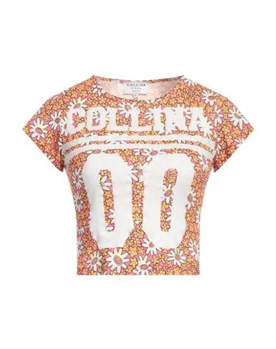 Collina Strada Woman T-shirt Orange Size M Re-used Cotton