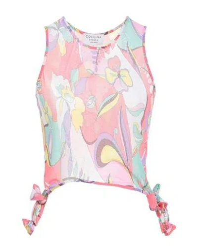 Collina Strada Woman Top Coral Size M Polyester, Elastane In Red