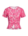 Collina Strada Woman Top Fuchsia Size M Polyester, Elastane In Pink