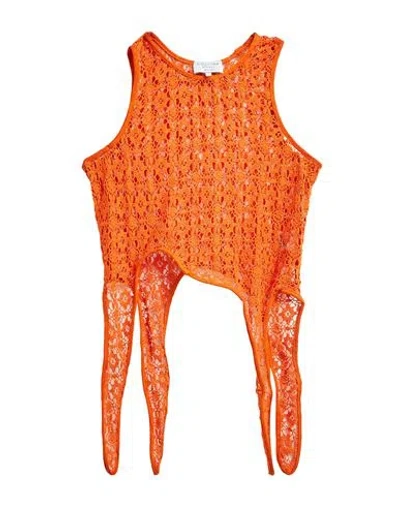 Collina Strada Woman Top Orange Size S Cotton