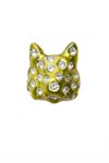 Collina Strada Women's Puffy Bunny Ring In Lime In Green