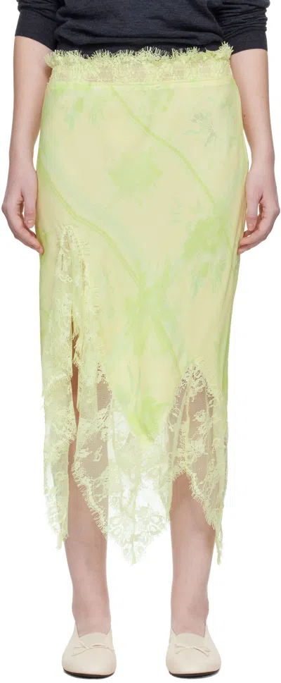 Collina Strada Yellow Waterlily Midi Skirt